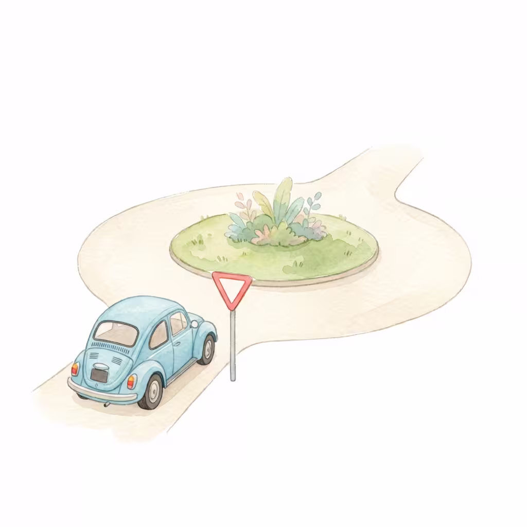 התקרבות לצמתים, כיכרות והתמזגויות