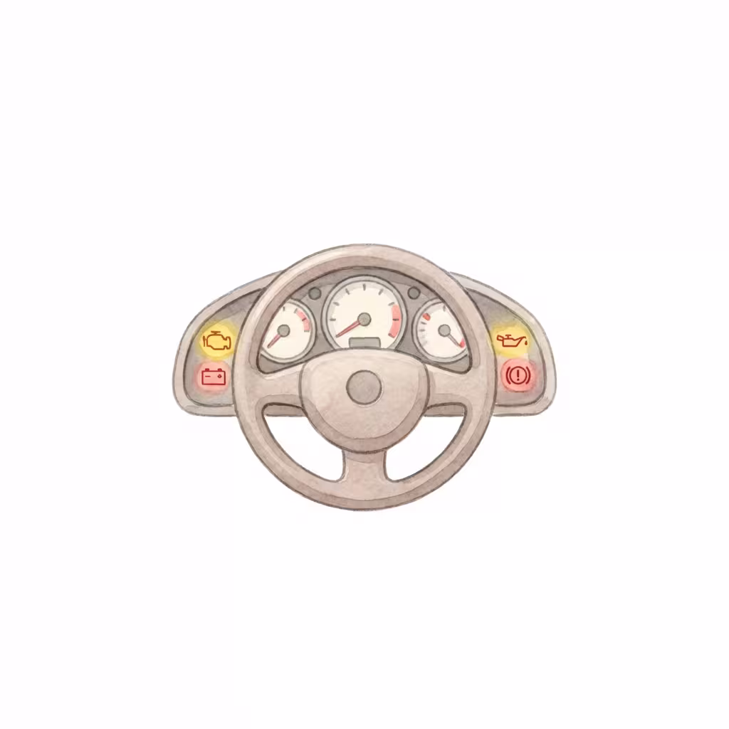 לוח המחוונים ונורות אזהרה